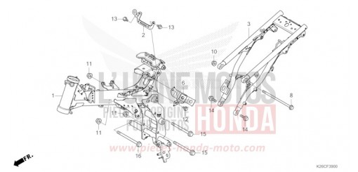 FRAME BODY MSX125AR de 2024